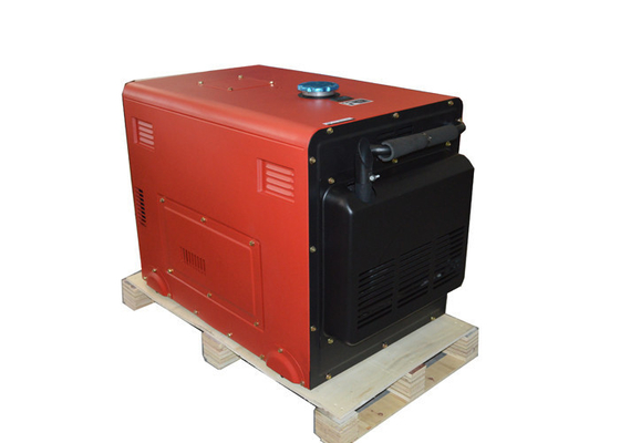 O gerador portátil 5000W 5KVA de Eletric faz isolamento sonoro o tipo vermelho do gerador