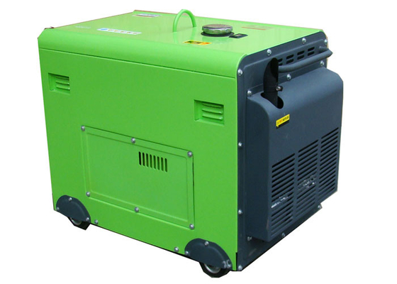 cobre portátil silencioso diesel da cor verde 100% do gerador 4.5kw 1 fase