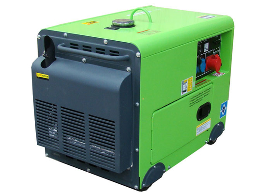 cobre portátil silencioso diesel da cor verde 100% do gerador 4.5kw 1 fase